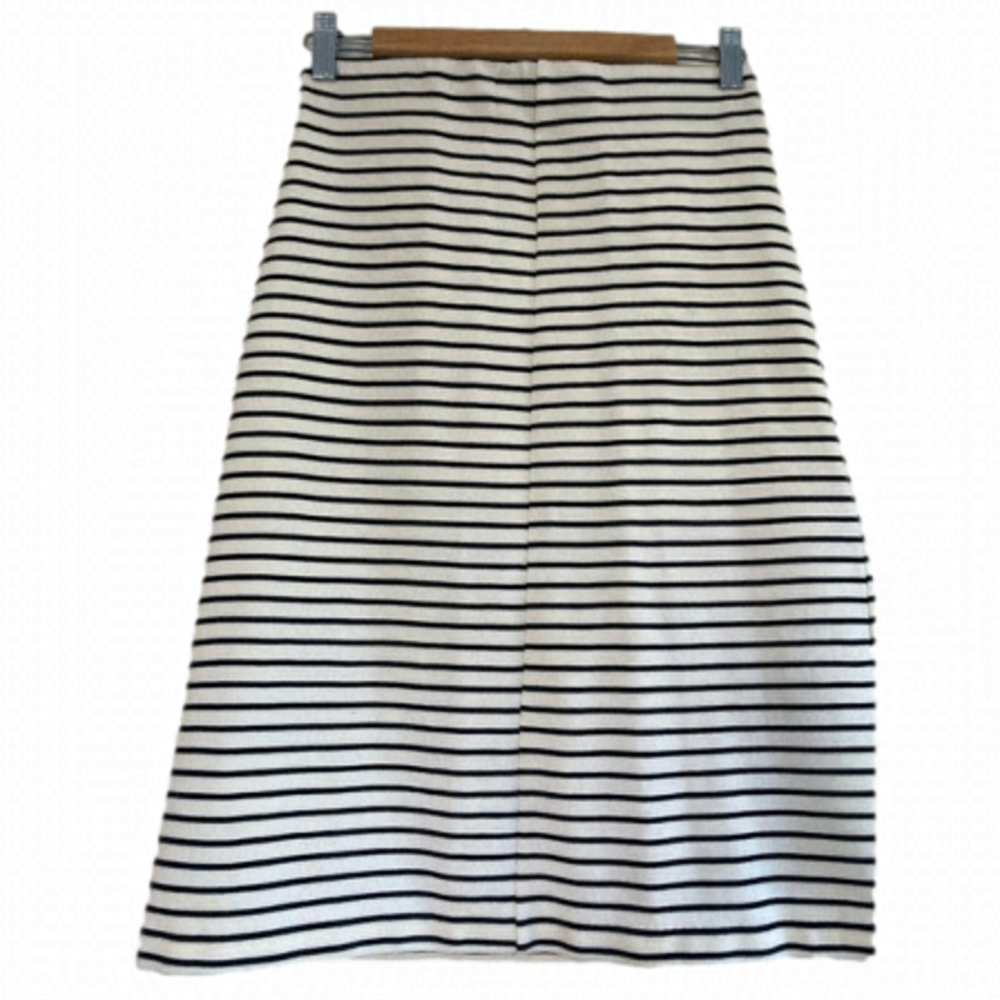 COPY - 𝅺loft striped stretch pull on skirt. Size XS